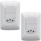 Kit 2 Conjunto 2 Interruptores Paralelo + 1 Tomada 20a 250v Kit 2 Conjunto 2 Interruptores Paralelo + 1 Tomada 20a 250v