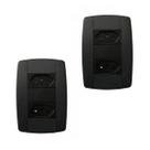 Kit 2 Conjunto 2 Tomadas Preta Monobloco 2P+T 10A 250V 4x2 Kit 2 Conjunto 2 Tomadas Preta Monobloco 2P+T 10A 250V 4x2