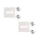 Kit 2 Conjunto 4x4 2 Módulo Telefone RJ11 Tramontina Liz Bc Kit 2 Conjunto 4x4 2 Módulo Telefone RJ11 Tramontina Liz Bc