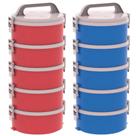 Kit 2 Conjunto 5 Marmitas Térmica Termopratos 1,5l Tekcor - Soprano