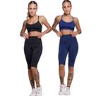 KIT 2 Conjunto Bermuda Ciclista E Top Alça Fina WLS Modas Roupa Para Academia Moda Fitness