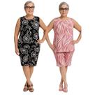 Kit 2 Conjunto Feminino Senhoras Verão Plus Confortáveis