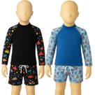 KIT 2 Conjunto Infantil Termica Sunga Vekyo Proteção Uv Confortavel Piscina Moda Praia Infantil