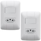 Kit 2 Conjunto Interruptor Paralelo + Tomada 10a Tramontina