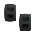 Kit 2 Conjunto Interruptor Simples + Tomada 20A 250V Preta
