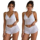 Kit 2 Conjunto Lingerie Feminina Renda Sensual Short Doll Espera Marido Confortável Kit 2 Conjunto Lingerie Feminina Renda Sensual Short Doll Espera Marido Confortável