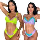 Kit 2 Conjunto Lingerie Renda Sem Bojo Luxo Neon Sutiã E Calcinha Feminino Adulto Kit 2 Conjunto Lingerie Renda Sem Bojo Luxo Neon Sutiã E Calcinha Feminino Adulto
