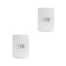 Kit 2 Conjunto Montado Tomada 2P+T 10A 250V Pb S3B60340 Branco Miluz Schneider