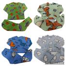 Kit 2 Conjunto Soft Menino Inverno Infantil Tam 4 6 8 Pijama