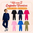 Kit 2 Conjunto Termico Menino Camisa e Calca Segunda Pele Infantil Peluciado Quentinho Camiseta Frio Kit 2 Conjunto Termico Menino Camisa e Calca Segunda Pele Infantil Peluciado Quentinho Camiseta Frio