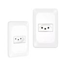 Kit 2 Conjunto Tomada 2P+T Branco pop 10a 250v 4x2 pial legrand LGX030 com placa e suporte
