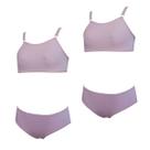 Kit 2 Conjunto Top e Calcinha Infantil Sem Bojo Tamanho:GGCor:Rosa