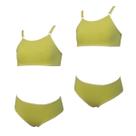 Kit 2 Conjunto Top e Calcinha Infantil Sem Bojo Tamanho:MCor:Amarelo Kit 2 Conjunto Top e Calcinha Infantil Sem Bojo Tamanho:MCor:Amarelo