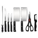 Kit 2 Conjuntos de facas e afiador de cozinha LS-311