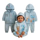 Kit 2 Conjuntos Estampa Digital Infantil Roupa Bebê Inverno
