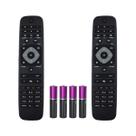 Kit 2 Controle Remoto Compatível Smart Tv Philips Led Lcd 3d