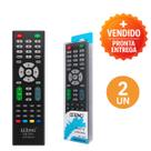 Kit 2 Controle Remoto LED LCD SMART Universal Compatível Varias Marcas Televisores Fácil Instalação