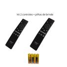 KIT 2 Controle Remoto Tv Samsung Smart 4K Led Botão Aplicativos Netflix, Prime Video e GloboPlay