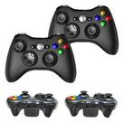 Kit 2 Controles Joystick Manete Compatível Video Game Xbox 360 Slim Sem Fio Wireless