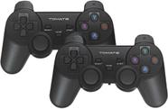 Kit 2 Controles Wireless sem Fio 2.4G com Alcance Até 10 Metros para PC TV e Jogos com Recepctor USB