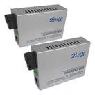 Kit 2 Conversor Midia Gigabit 10km 2flex