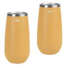 Kit 2 Copo Térmico Espumante Champagne Inox 165ml Bebida Quente Fria Dourado - 8043 Mor