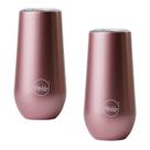 Kit 2 Copo Térmico Taça Espumante Champagne Inox 150ml Rose Gold - Mokha