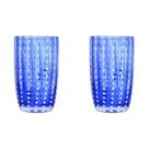 Kit 2 Copos Alto De Vidro Para água Sucos E Refrigerante Orquídea Azul 500ml Wolff