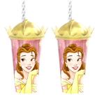 Kit 2 Copos Bela e a Fera Princesa Disney Original Plasútil