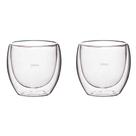 Kit 2 Copos de Vidro Parede Dupla Isolante Térmico 250 ml