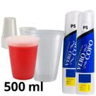 Kit 2 Copos Descartáveis Sucos Bebidas e Refri 500ml 100 Un.