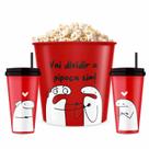 Kit 2 Copos e Balde Meme Flork Meme Divertido Meme Bento