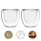 Kit 2 Copos para Café Vidro Borossilicato 80ml Parede Dupla