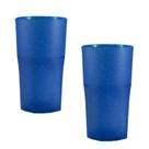 Kit 2 Copos Roma Fibra Madeira Green Colors Azul 360Ml