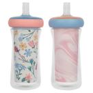 Kit 2 Copos Térmico Com Canudo 266ml Coral The First Years