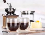 Kit 2 Copos Vidro Parede Dupla 80ml Xícara Borossilicato Térmico para Café e Chá Quente Frio Presente Mesa Posta Charme