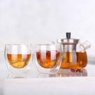 Kit 2 Copos Vidro Parede Dupla Para Café Expresso 100ml Lyor