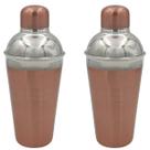 Kit 2 Coqueteleiras Inox 500 ML Rose Gold Classic Drinks