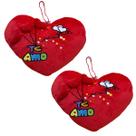 kit 2 corações pelucia almofada te amo presente para mãe namorado amiga para cesta