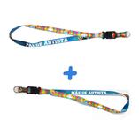 Kit 2 Cordões Identificação Autistas e Pais Quebra cabeças