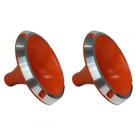 Kit 2 Corneta Cone Curto Rosca Bocal Alumínio Laranja 14-25 Som