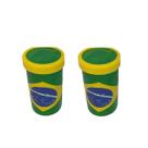 Kit 2 Corneta Pequena Brasil Verde E Amarela 7Cm