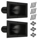 Kit 2 Cornetas Retangular LC2325 Com Parafusos Plastico Som