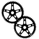 Kit 2 Coroas Roda Dentada Engrenagem 46 Dentes Grande 5 Furos Preta Para Bicicleta Aro 26 24 20 Kit 2 Coroas Roda Dentada Engrenagem 46 Dentes Grande 5 Furos Preta Para Bicicleta Aro 26 24 20