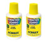 Kit 2 Corretivo Líquido a Base de Água 18ml Acrilex
