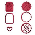 Kit 2 Cortador Biscoito Recheado Vazado Tortinha Pote