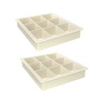 Kit 2 Cortador Brownie Forma Quadrada 7x7 Ou 5x5 Fatiador -