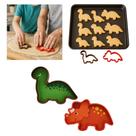 Kit 2 Cortadores Biscoito Dinossauro Biscoitos Confeitaria