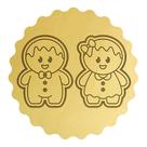 Kit 2 Cortadores Natal Casal de Gingerbread Fofos