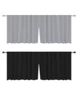Kit 2 Cortinas Lisa Impermeável Para Pia/balcão Cozinha 1,38 X 0,80